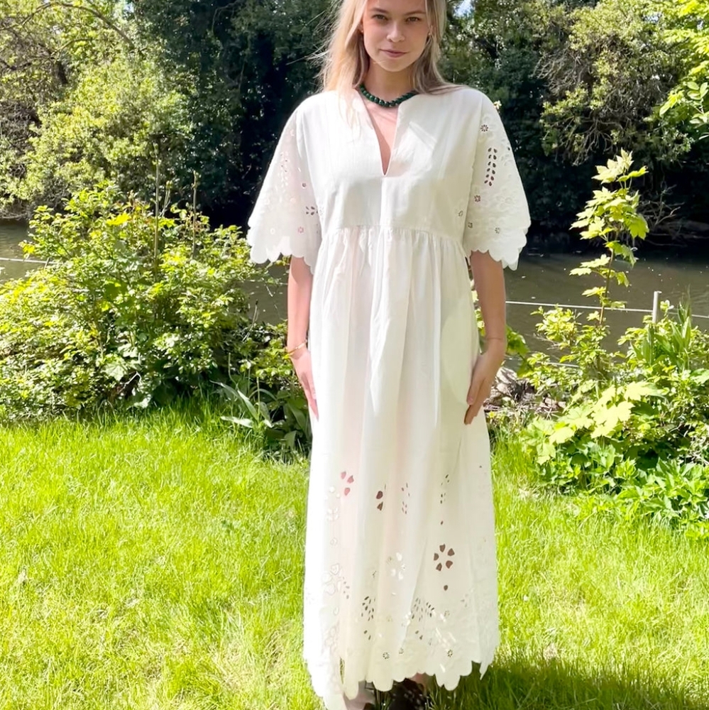 Sissel Edelbo Trine Dress White Cutwork